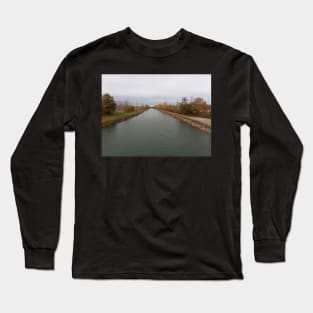 Looking dow the Erie Canal Long Sleeve T-Shirt